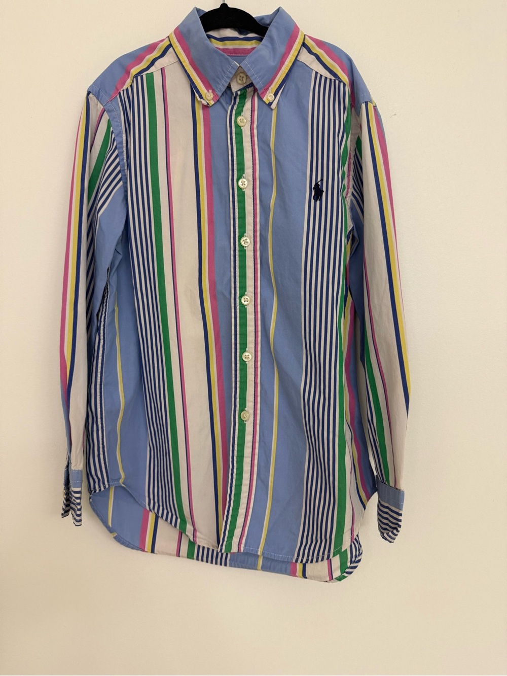 Ralph Lauren Multicolor Striped Button-Down Kids Shirt Size Small (8)